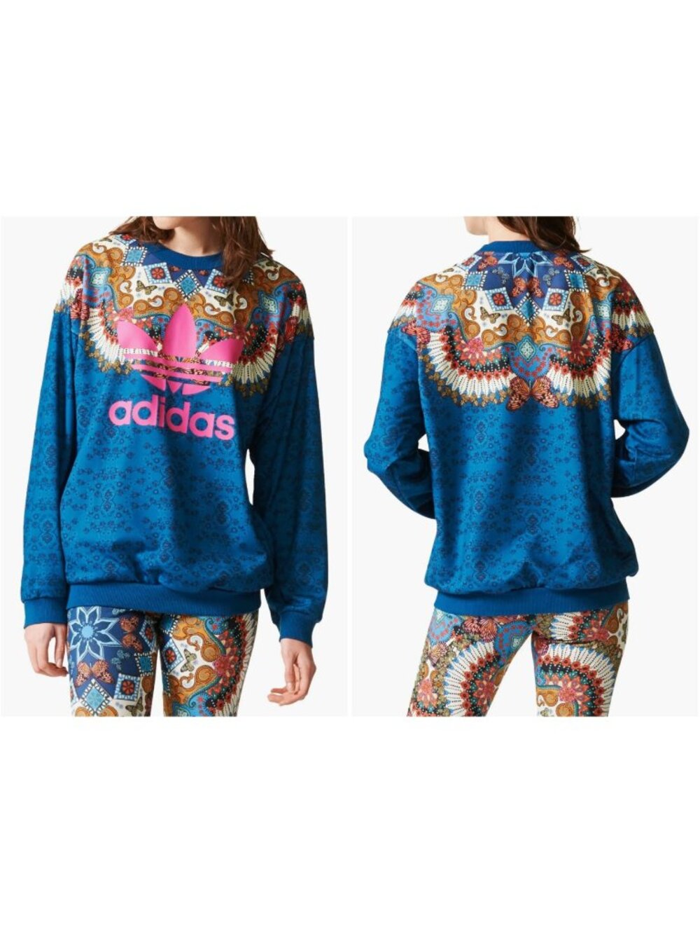 ADIDAS - X FARM RIO TREFOIL BUTTERFLY BARBOMIX SWEATSHIRT set size small